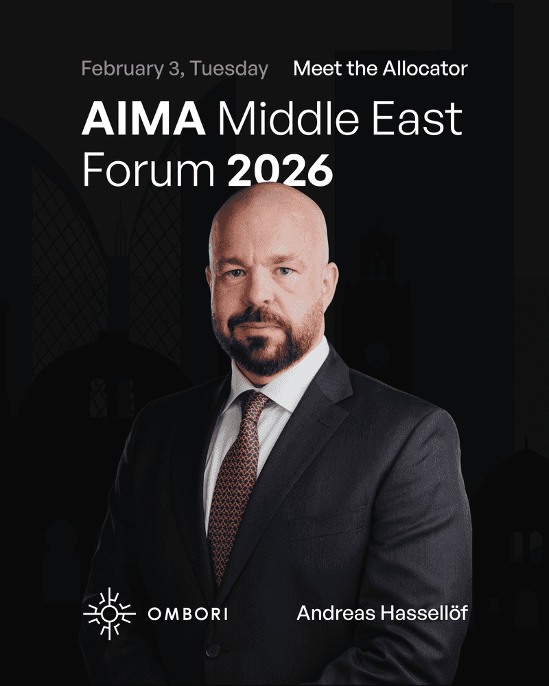 Andreas Hassellöf speaks at AIMA Middle East Forum 2026